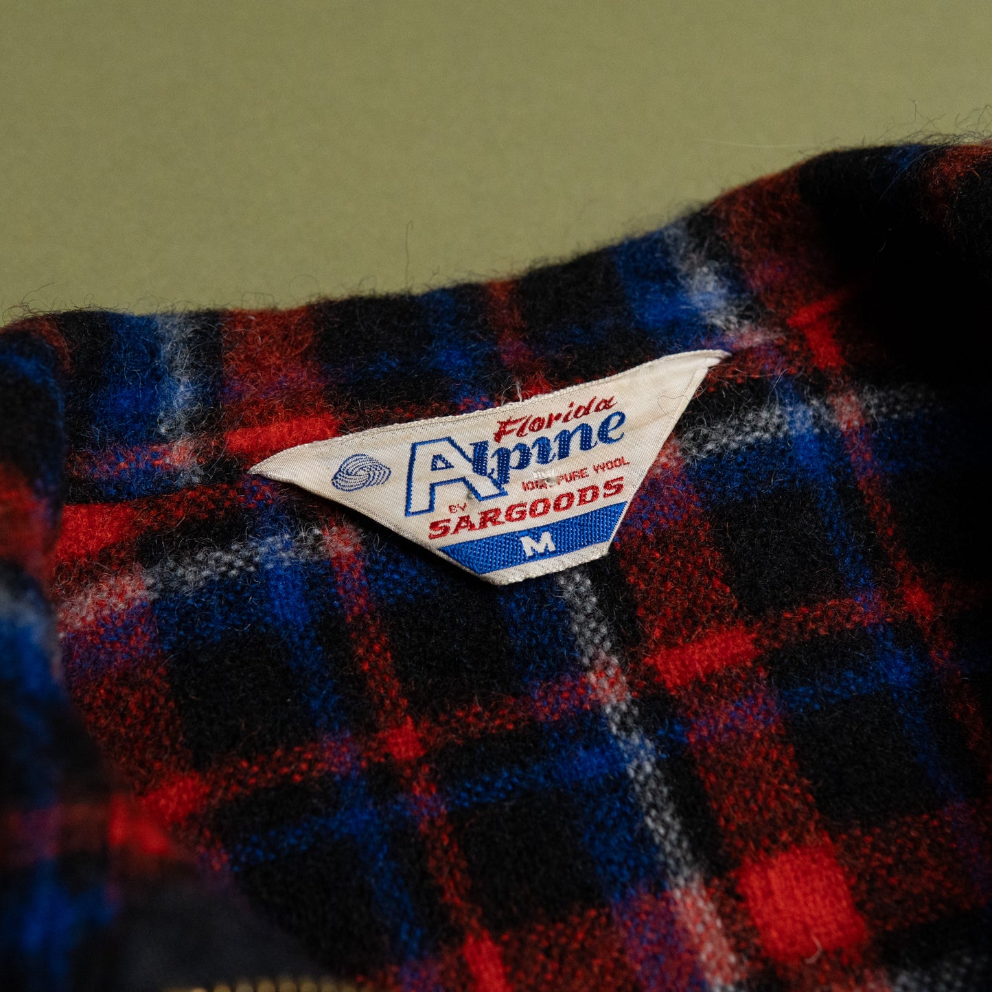 60s Half-Zip Plaid Wool Shirt