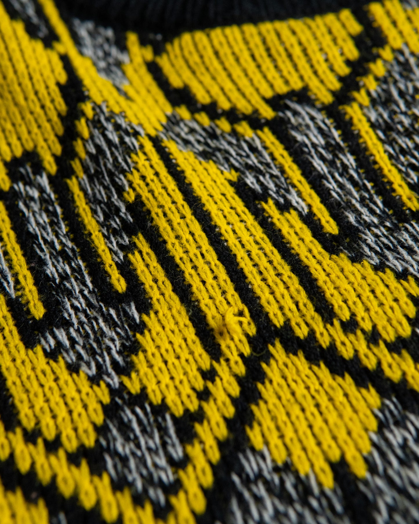 Geometric Pattern Acrylic Knit Sweater