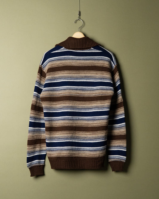 "HERITAGE SPORTSWEAR" Collared Border Knit Sweater