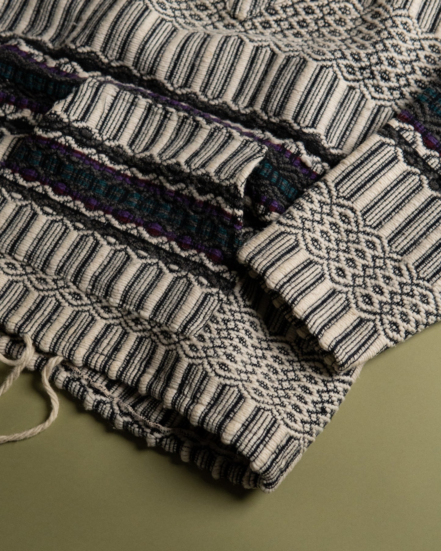 Handwoven Ethnic Textile Hooded Jacket