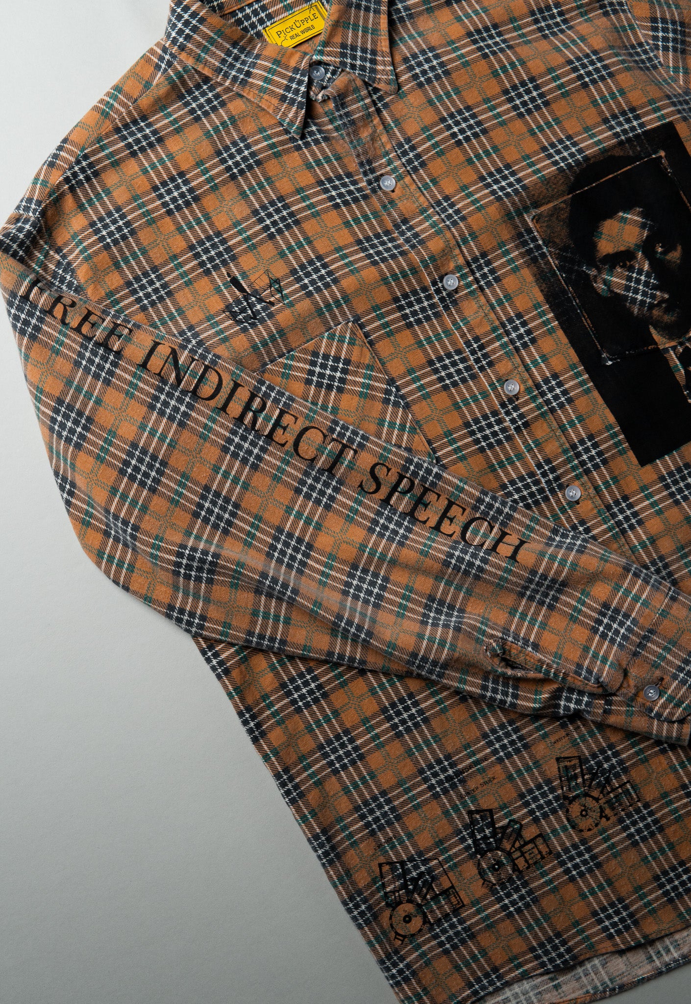 PICK UPPLE REAL WORLD / F.K.Series - Printed Flannel Shirt
