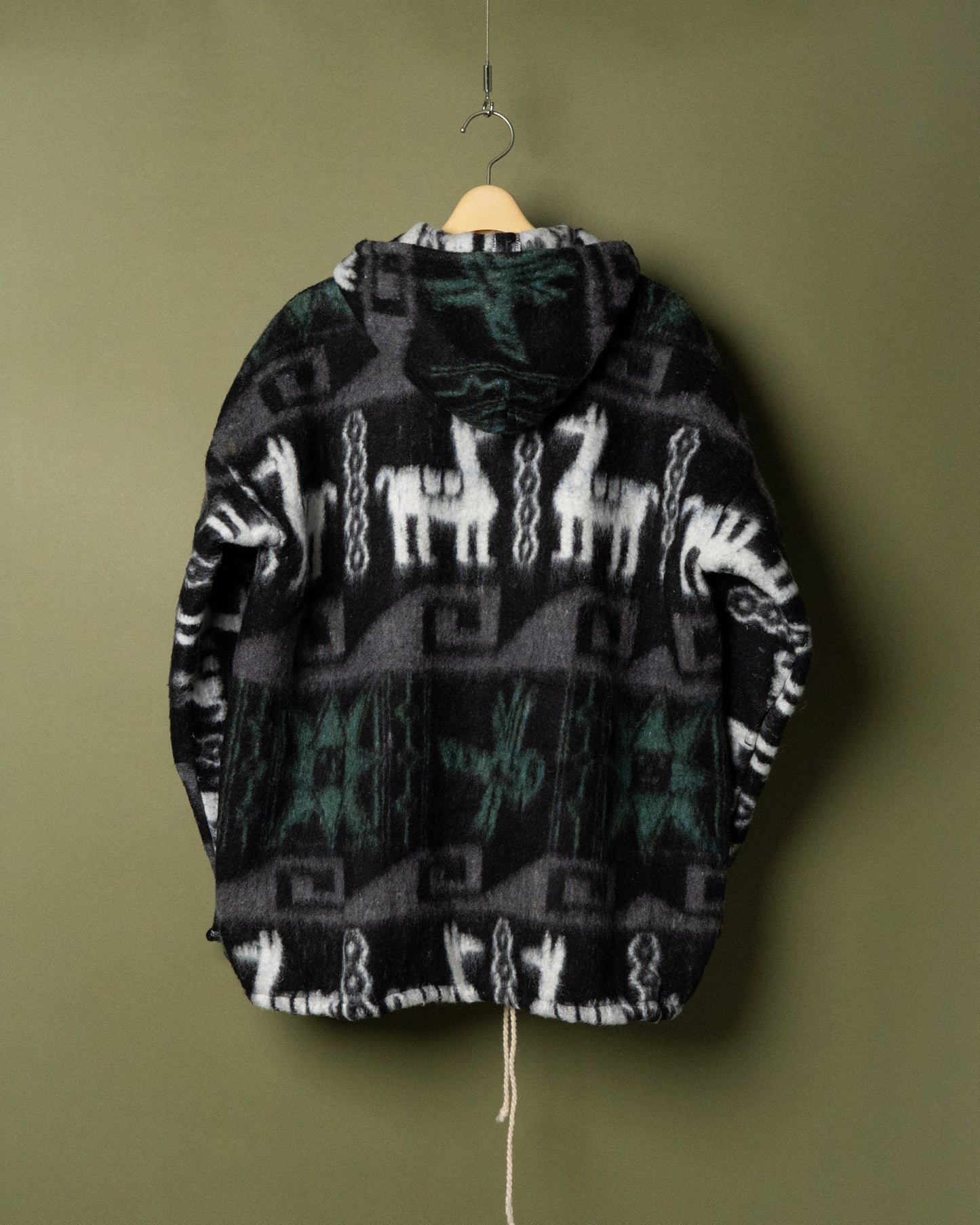 Hooded Wool Jacket Hand Made in Equador