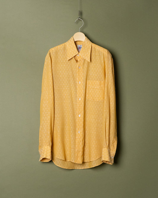 70s Jacquard Diamond Dress Shirt