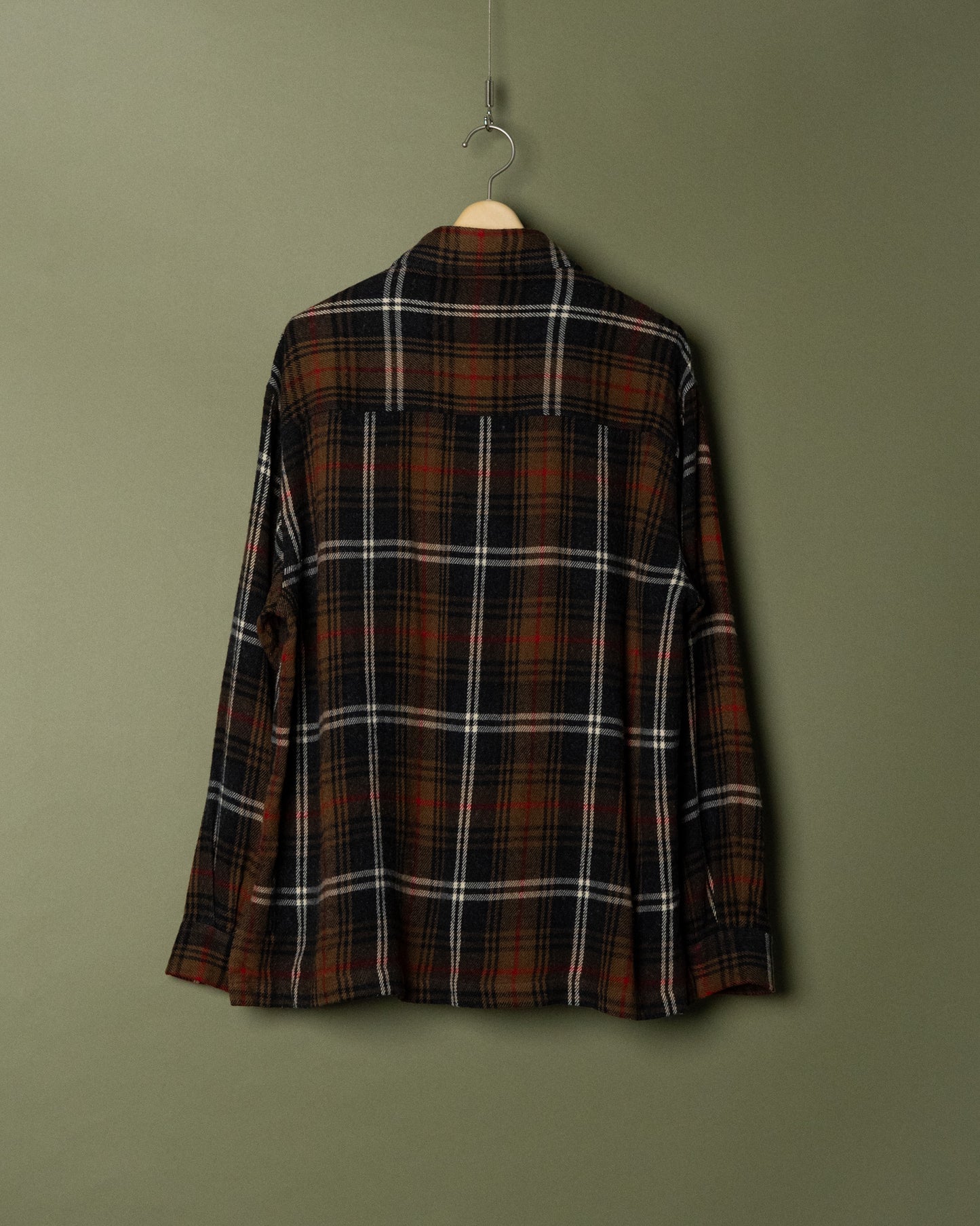 80s Plaid Zip-up Shirt