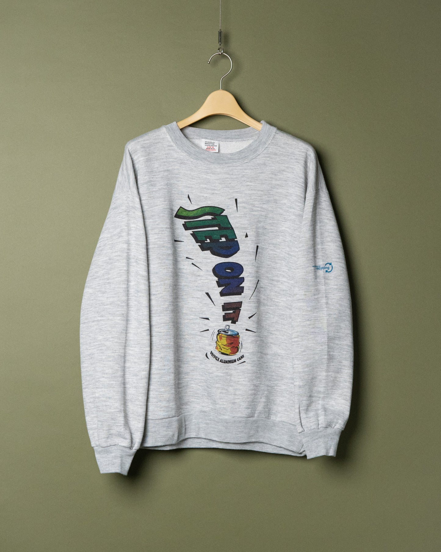 90s "STEP ON IT" Recycling Sweatshirt