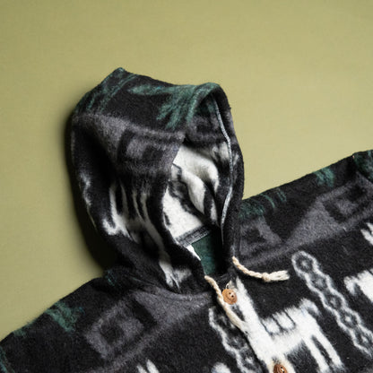 Hooded Wool Jacket Hand Made in Equador