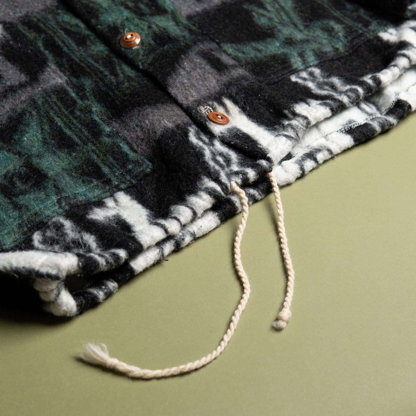 Hooded Wool Jacket Hand Made in Equador