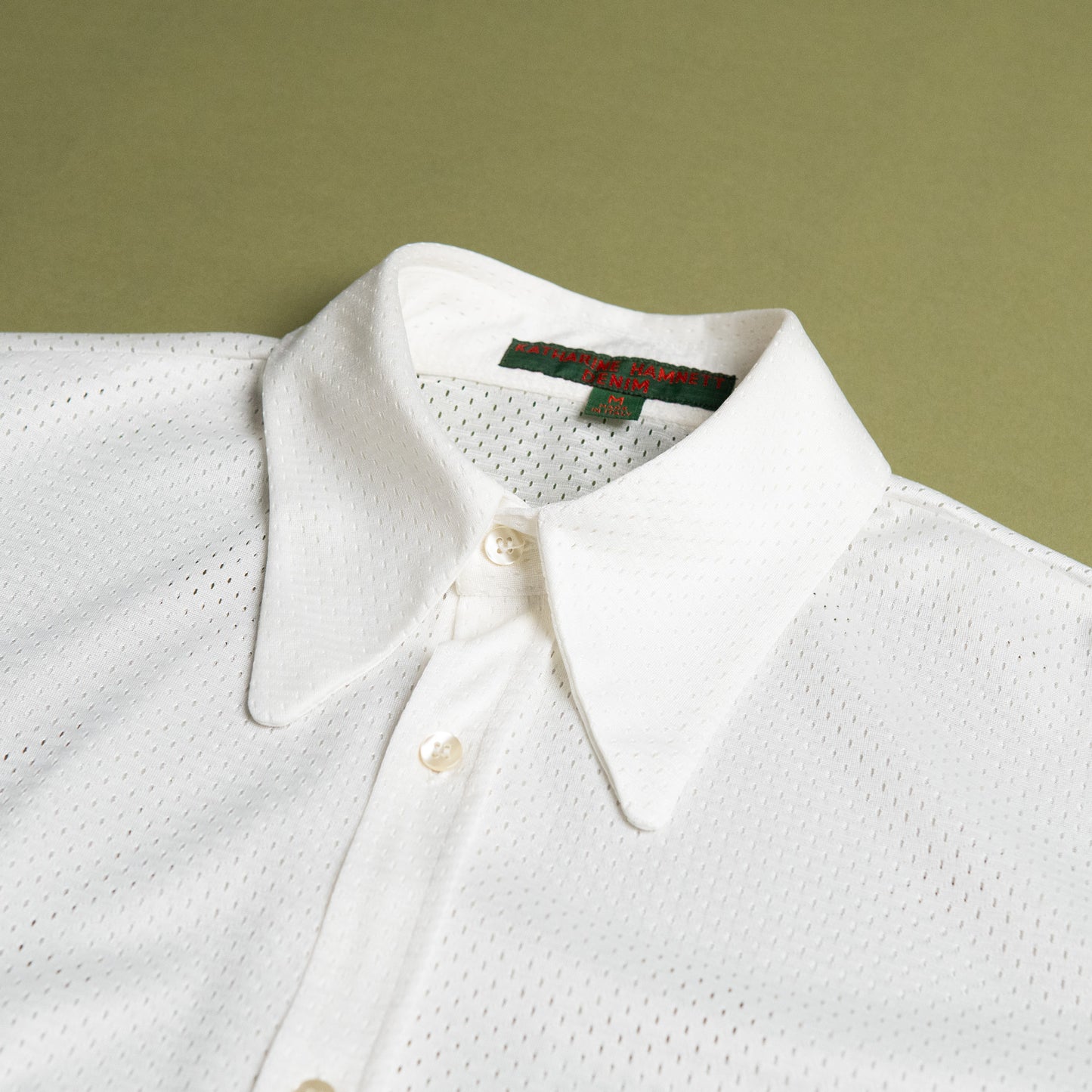 "KATHARINE HAMNETT DENIM" Mesh Dress Shirt