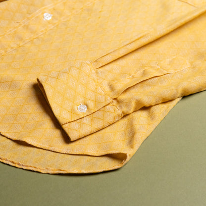 70s Jacquard Diamond Dress Shirt