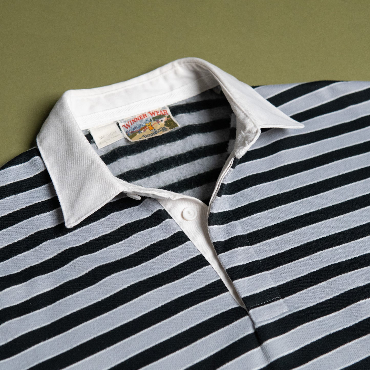 Stripe Pullover with White Collar