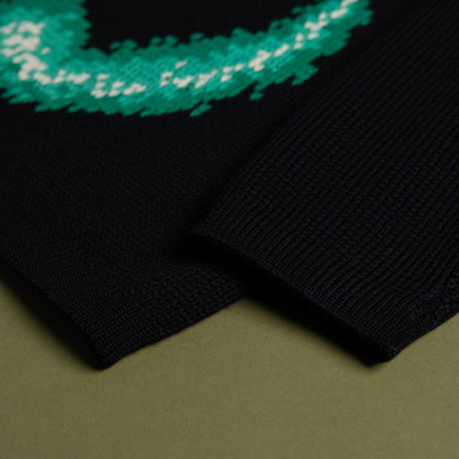 60s Embroidered Turtleneck Sweater