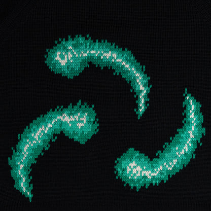 60s Embroidered Turtleneck Sweater