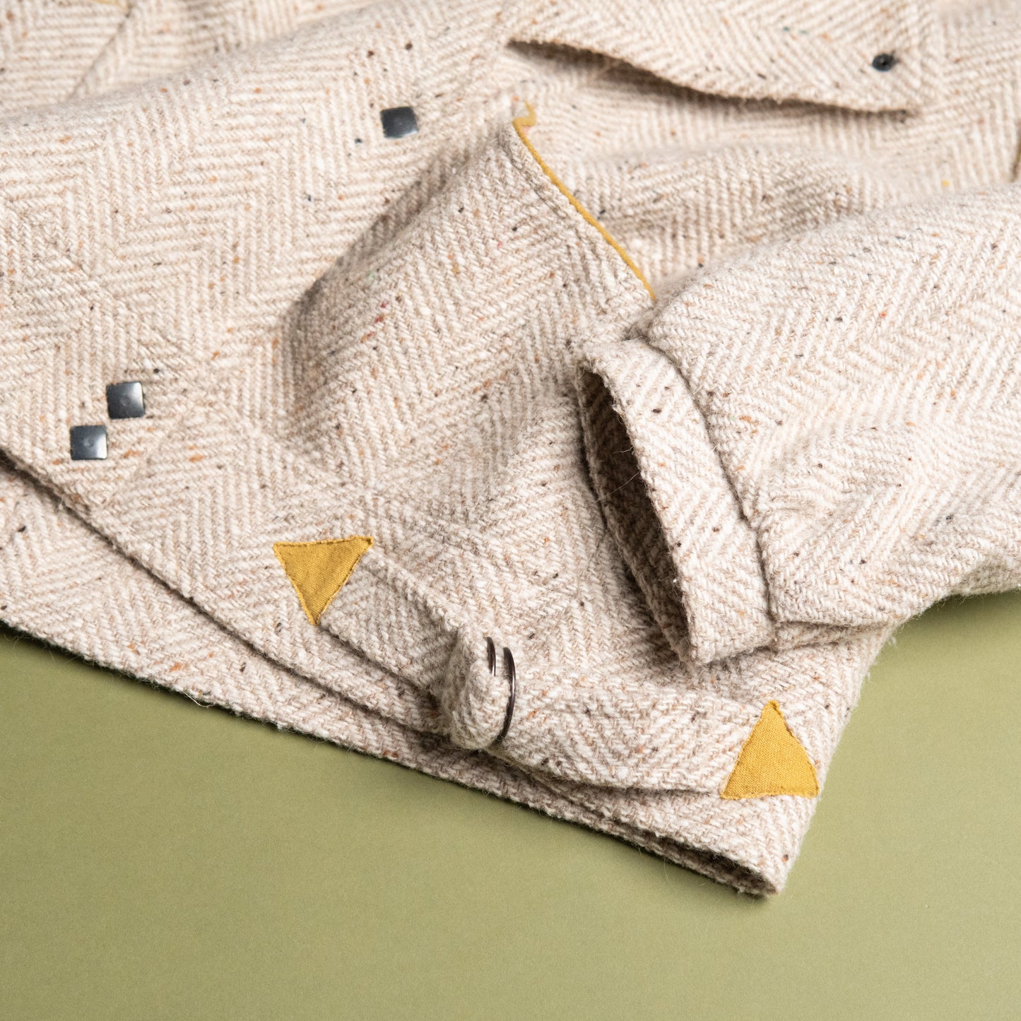 80s Herringbone Double Riders Design Jacket