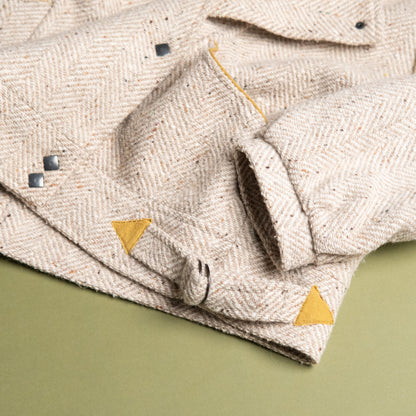 80s Herringbone Double Riders Design Jacket