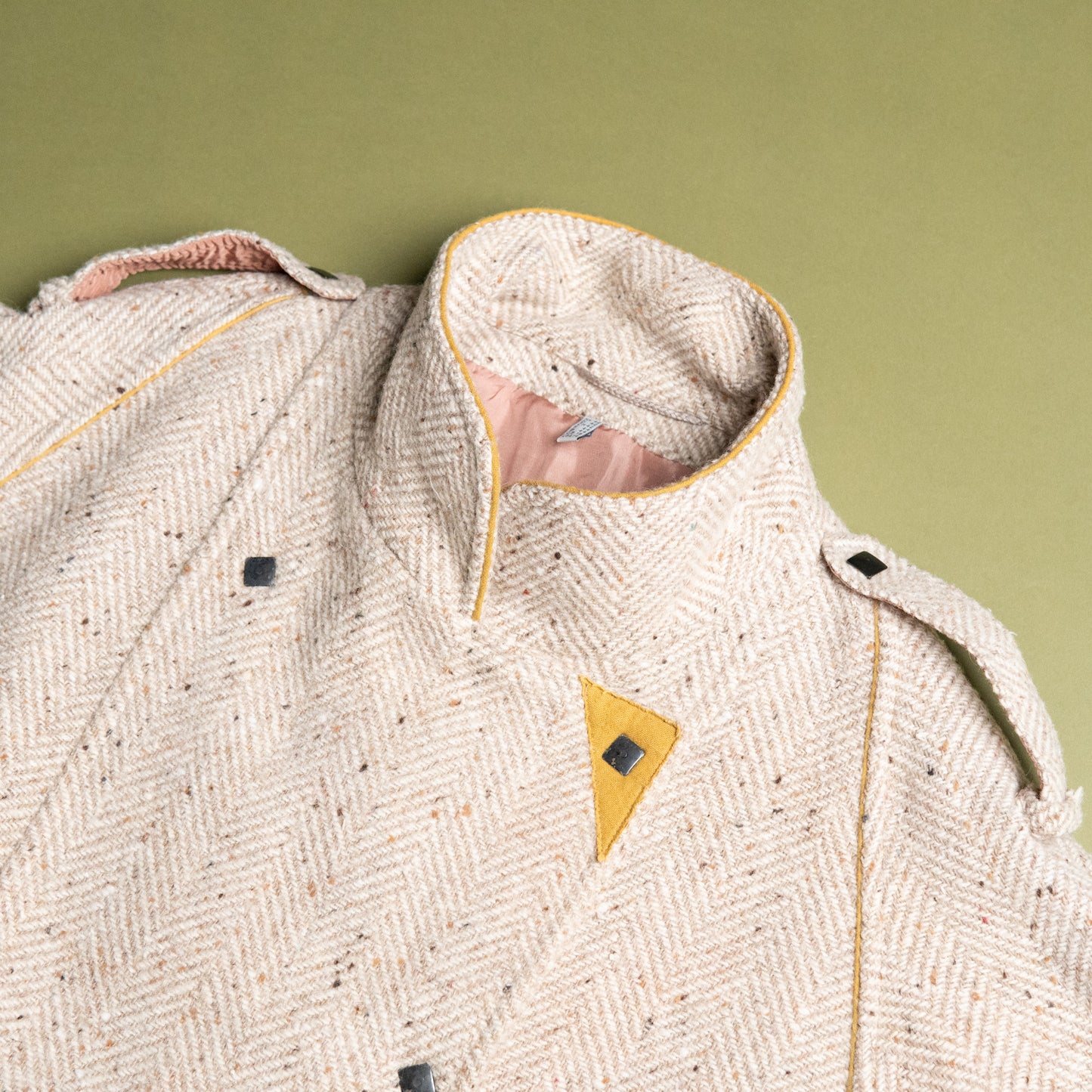 80s Herringbone Double Riders Design Jacket