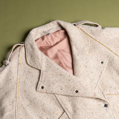 80s Herringbone Double Riders Design Jacket