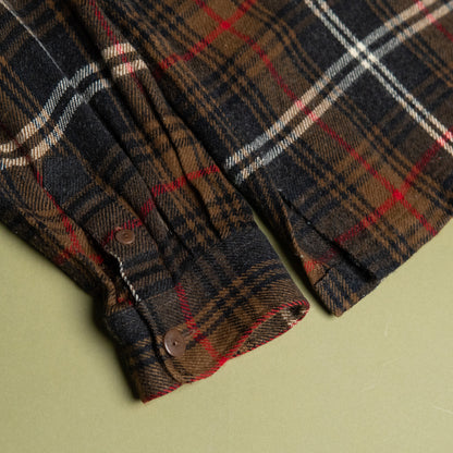 80s Plaid Zip-up Shirt