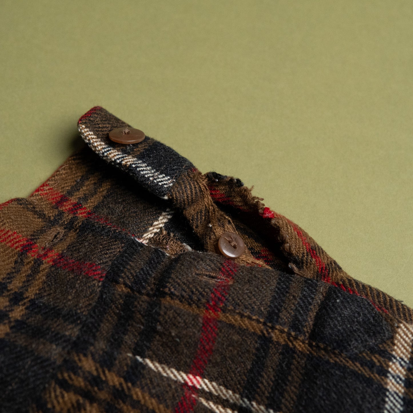 80s Plaid Zip-up Shirt