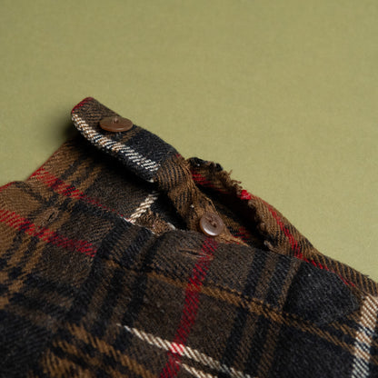 80s Plaid Zip-up Shirt