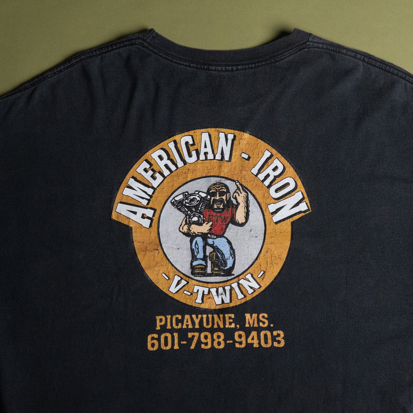 90~00s “AMERICAN IRON V-Twin" Long Sleeve T-Shirt