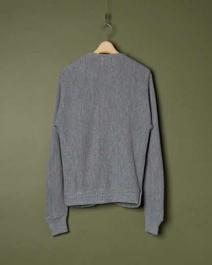 70s Grey Acrylic V-Neck Cardigan