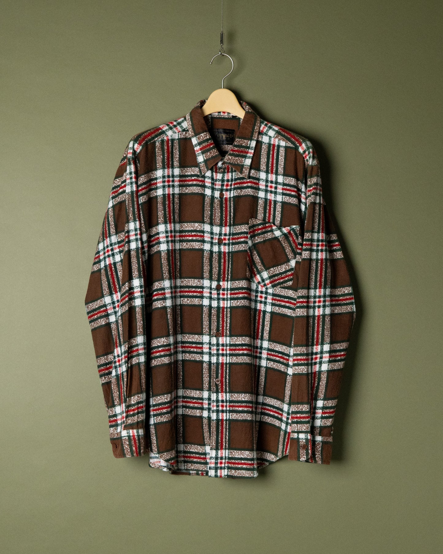 Printed Flannel Plaid Shirt