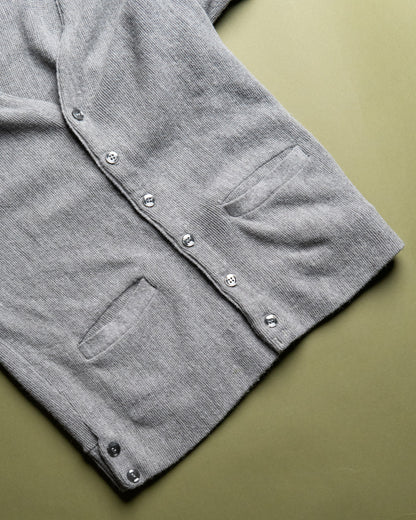 70s Grey Acrylic V-Neck Cardigan