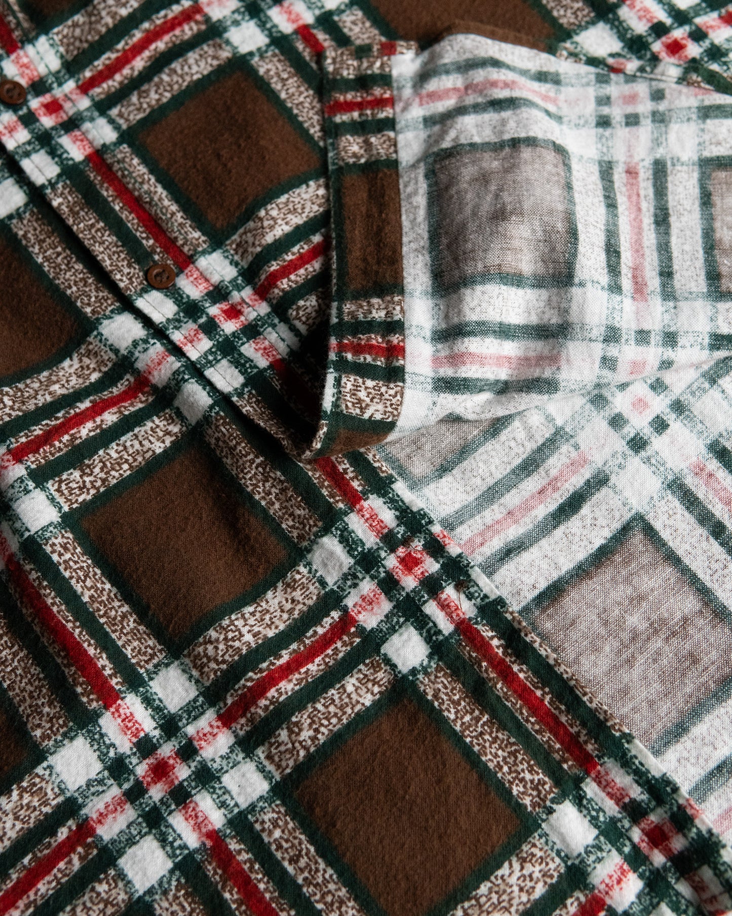 Printed Flannel Plaid Shirt