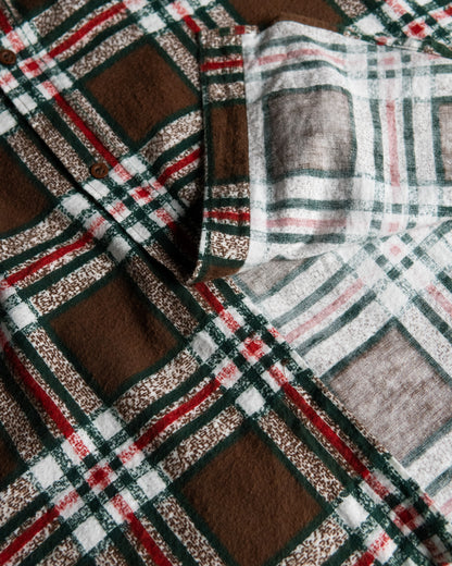 Printed Flannel Plaid Shirt