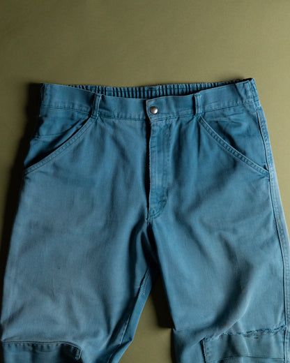 Turquoise Work Pants with Knee Pad Pocket