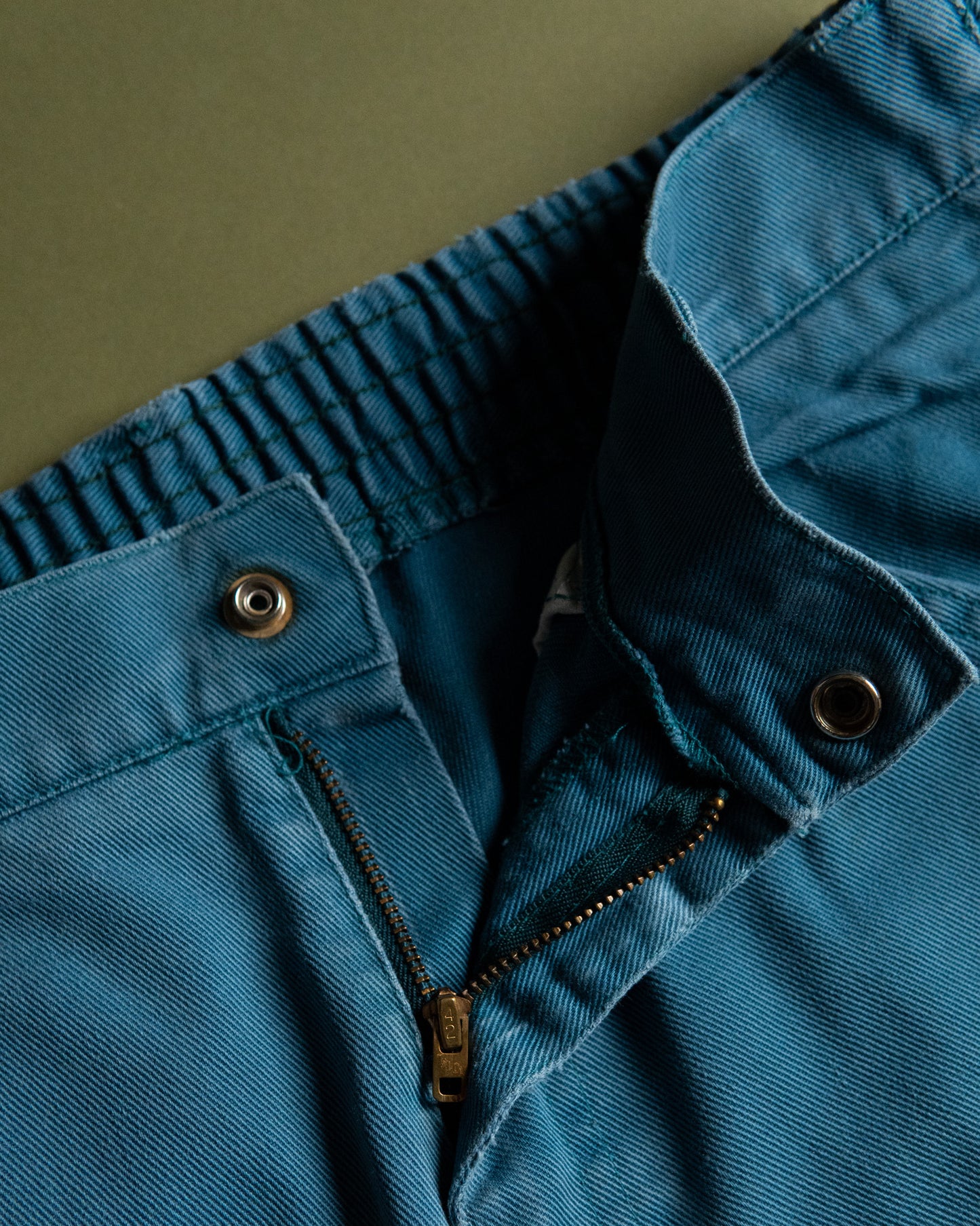 Turquoise Work Pants with Knee Pad Pocket