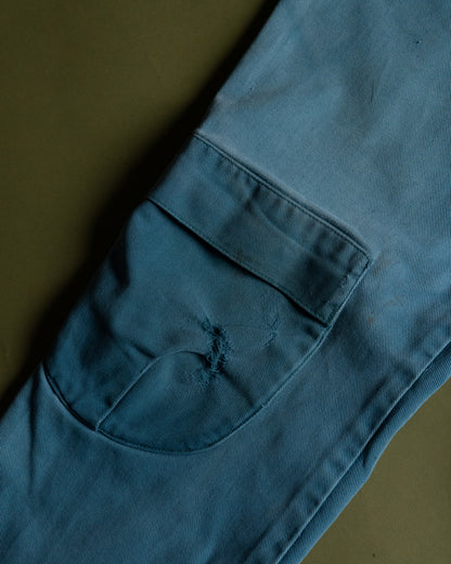 Turquoise Work Pants with Knee Pad Pocket