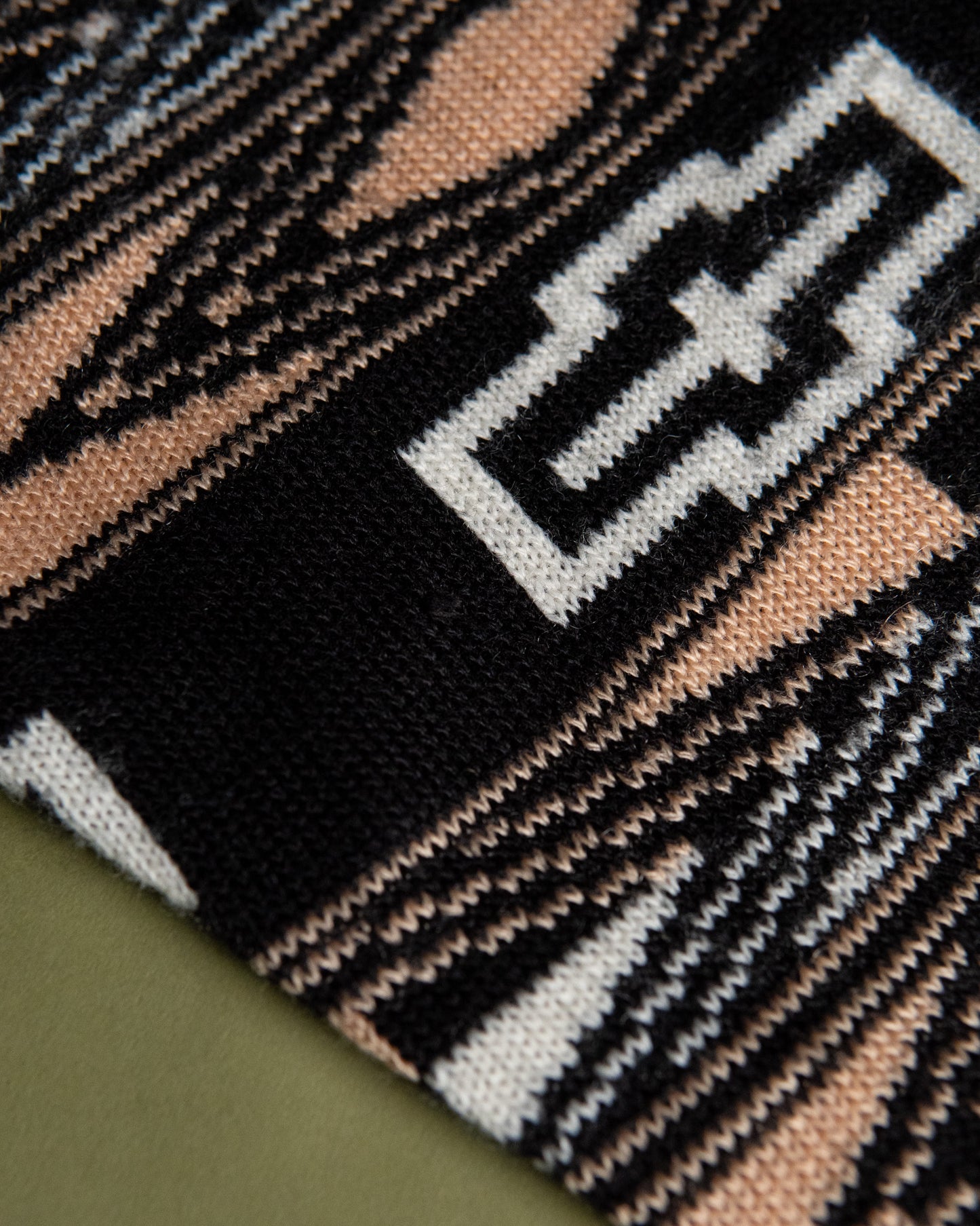 Belgian Geometric Pattern Knit Sweater