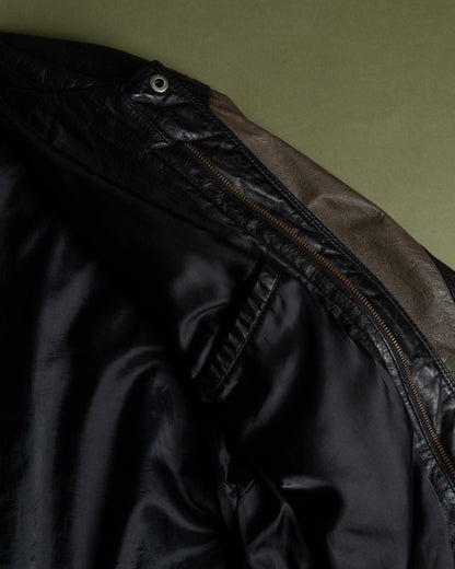 "STUDIO UMEN" Panelled Leather Blouson Made in Korea