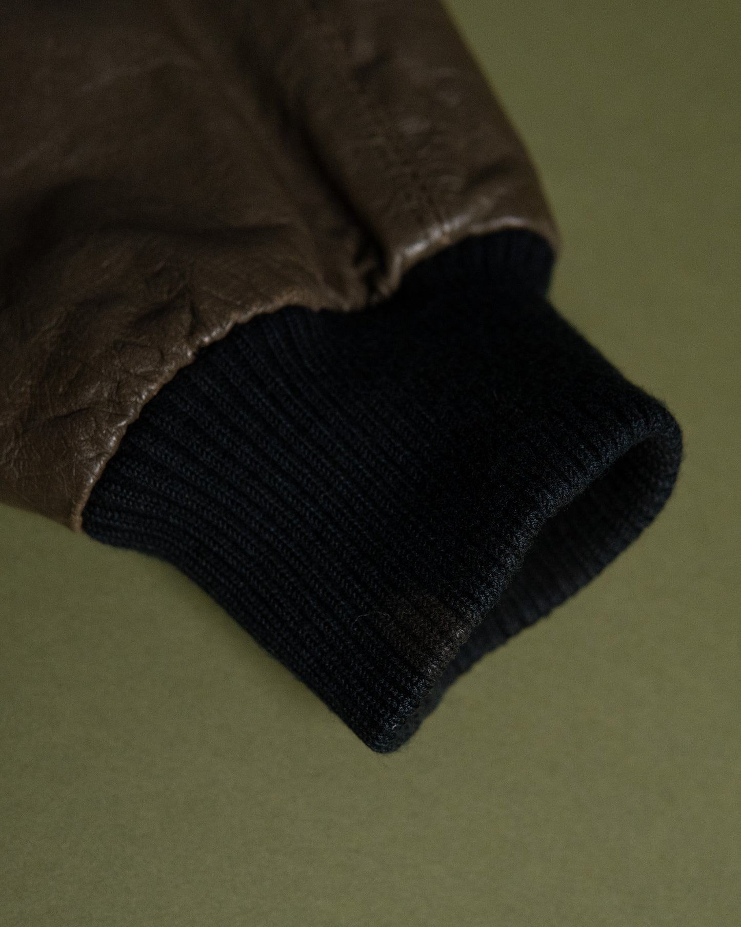 "STUDIO UMEN" Panelled Leather Blouson Made in Korea