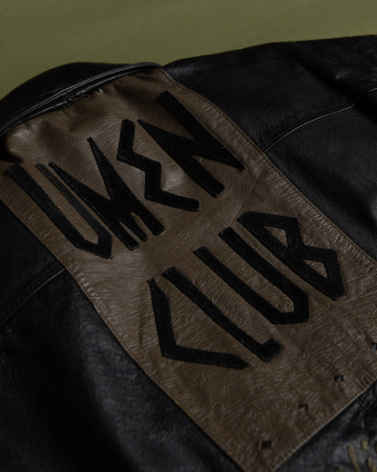 "STUDIO UMEN" Panelled Leather Blouson Made in Korea