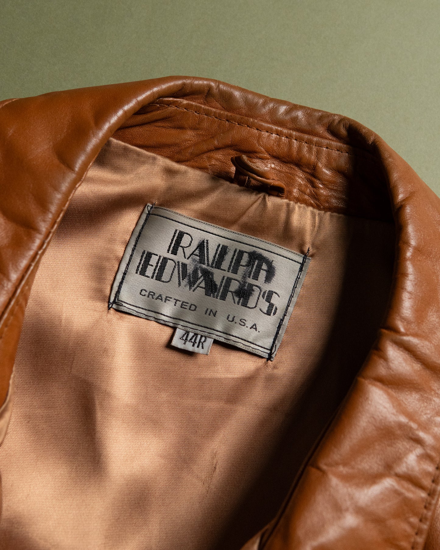 Zip-Up Leather Jacket Made in U.S.A.