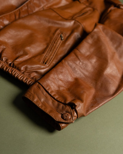 Zip-Up Leather Jacket Made in U.S.A.