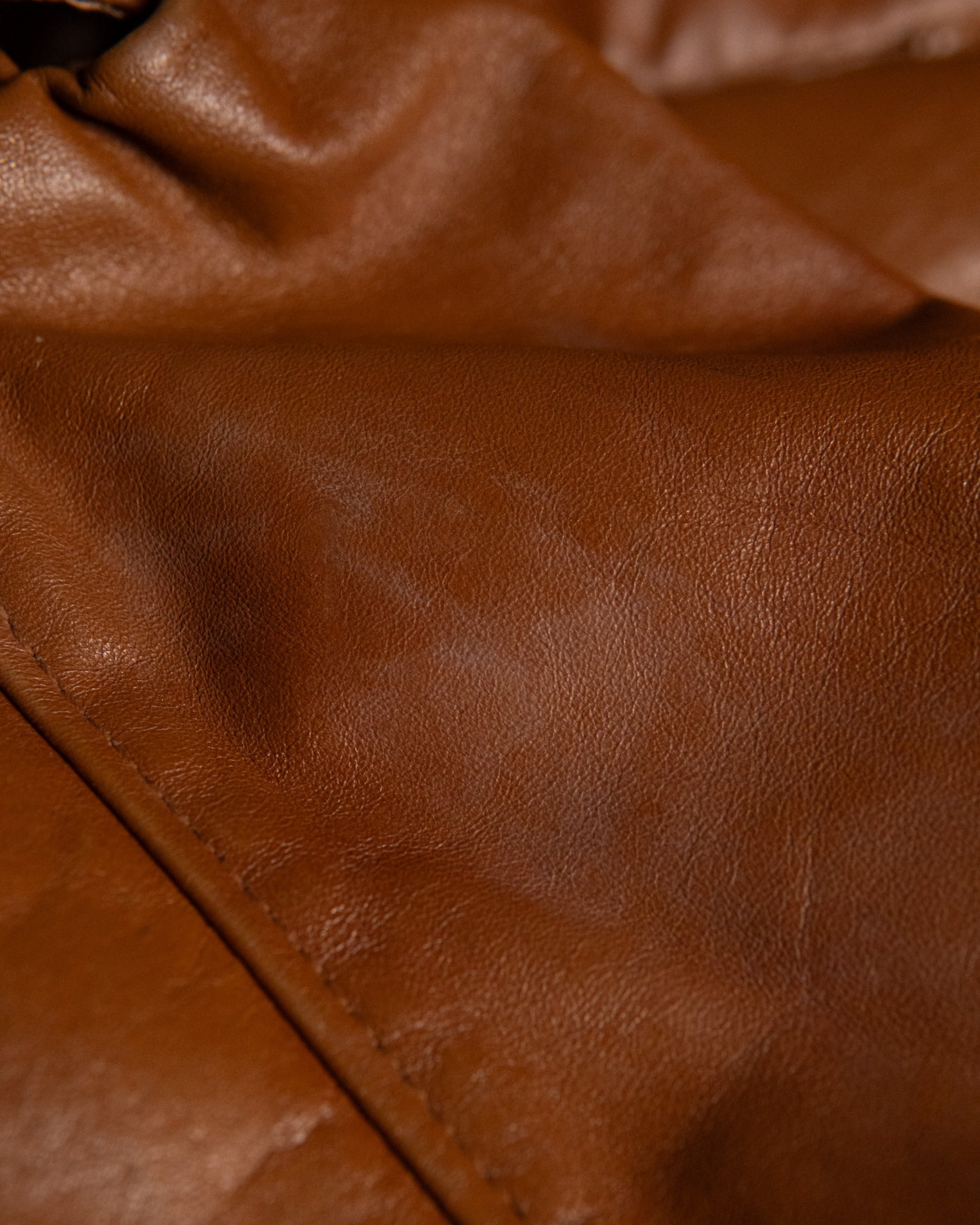 Zip-Up Leather Jacket Made in U.S.A.