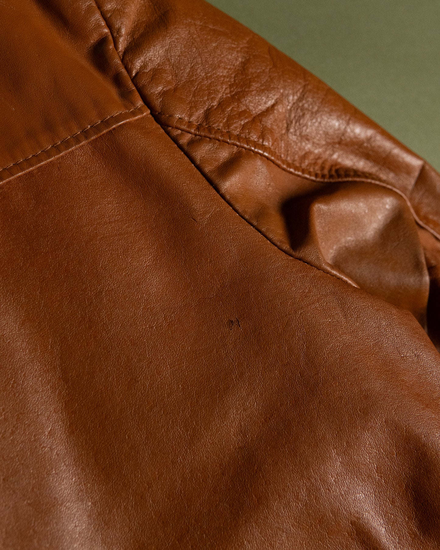 Zip-Up Leather Jacket Made in U.S.A.