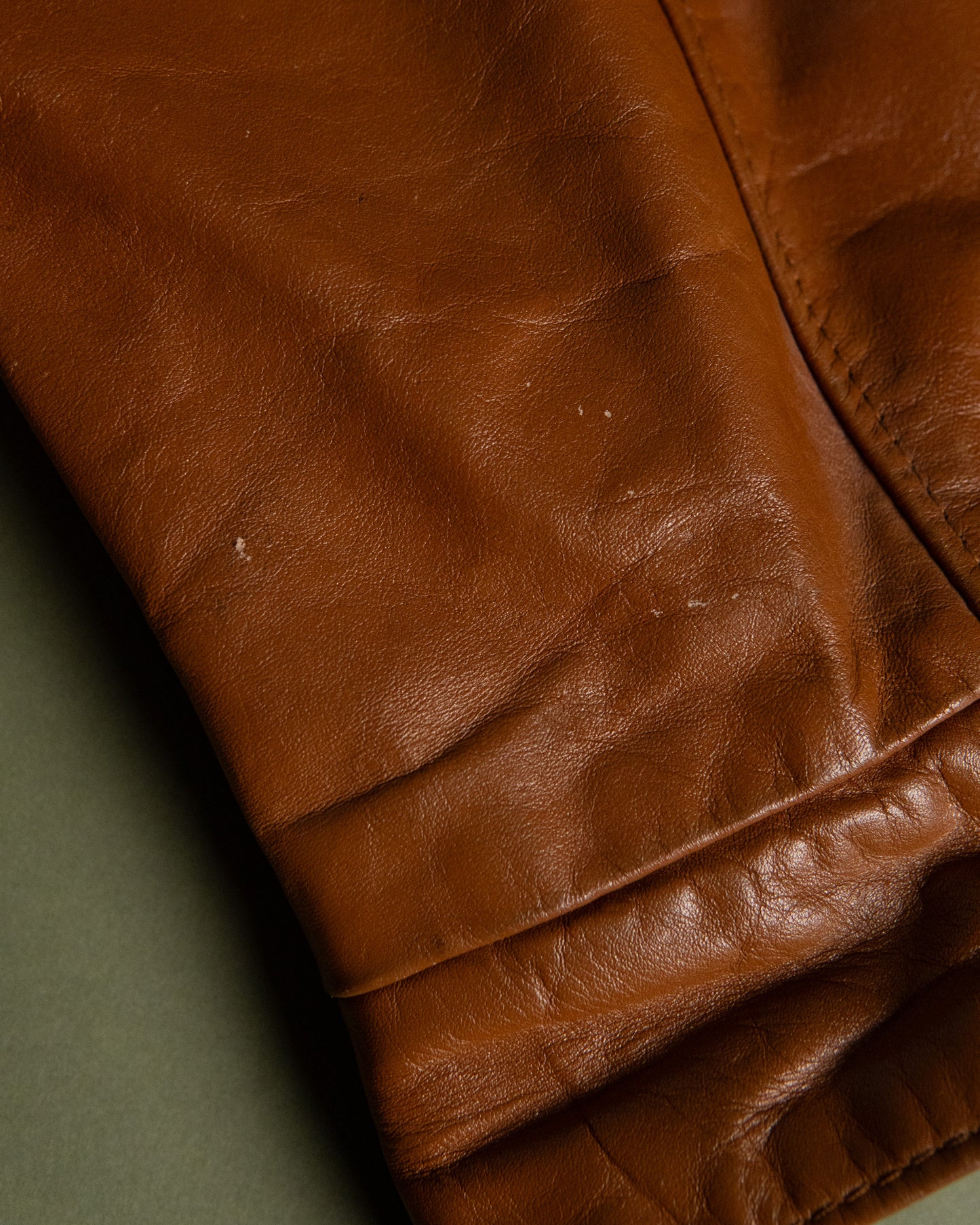 Zip-Up Leather Jacket Made in U.S.A.