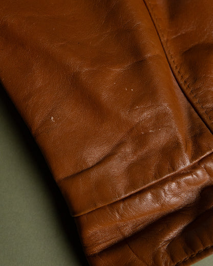 Zip-Up Leather Jacket Made in U.S.A.