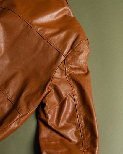 Zip-Up Leather Jacket Made in U.S.A.