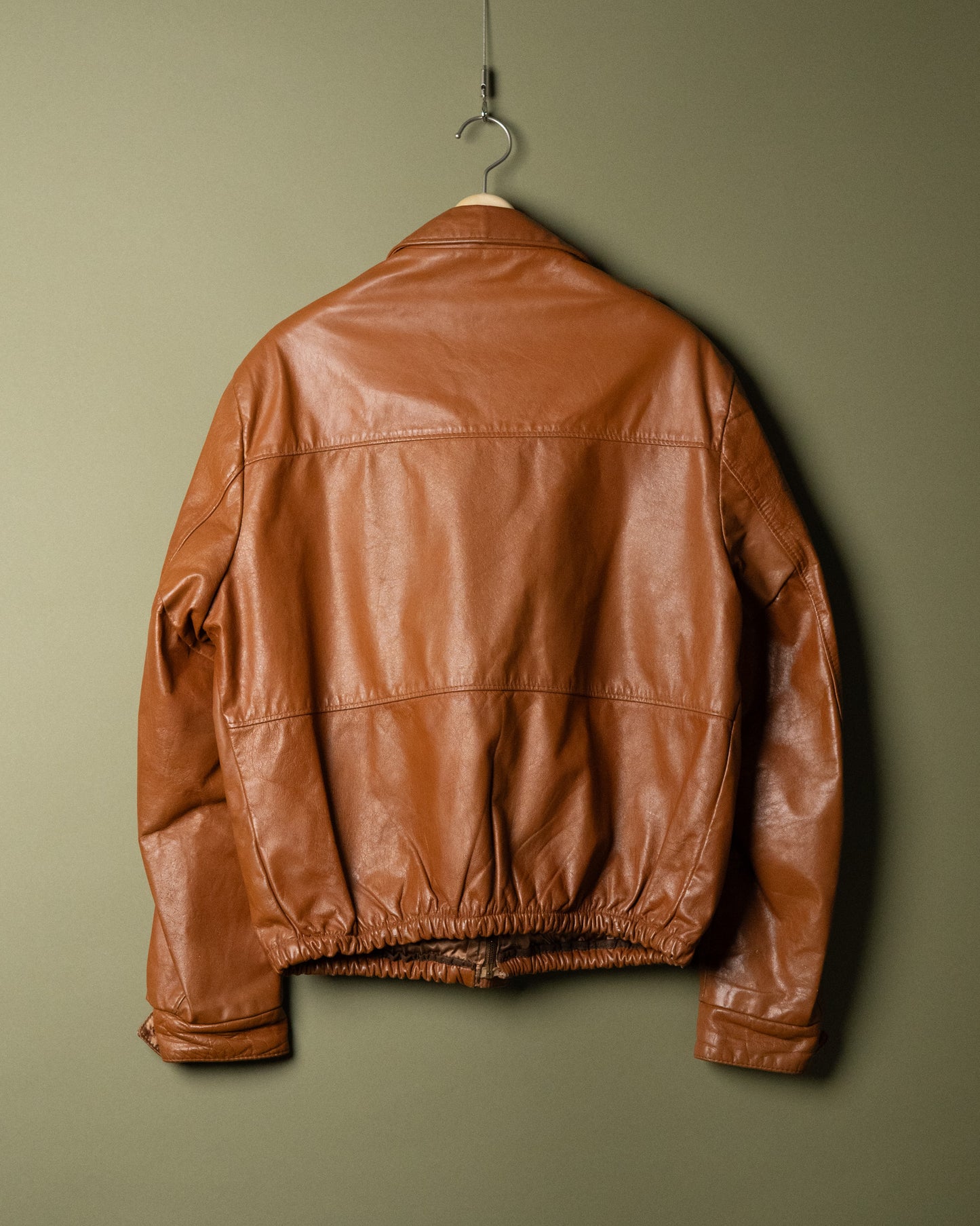Zip-Up Leather Jacket Made in U.S.A.