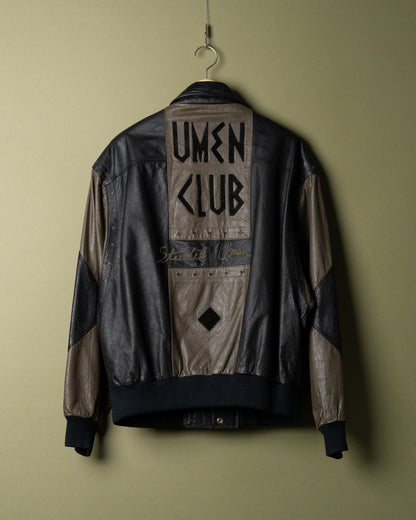 "STUDIO UMEN" Panelled Leather Blouson Made in Korea