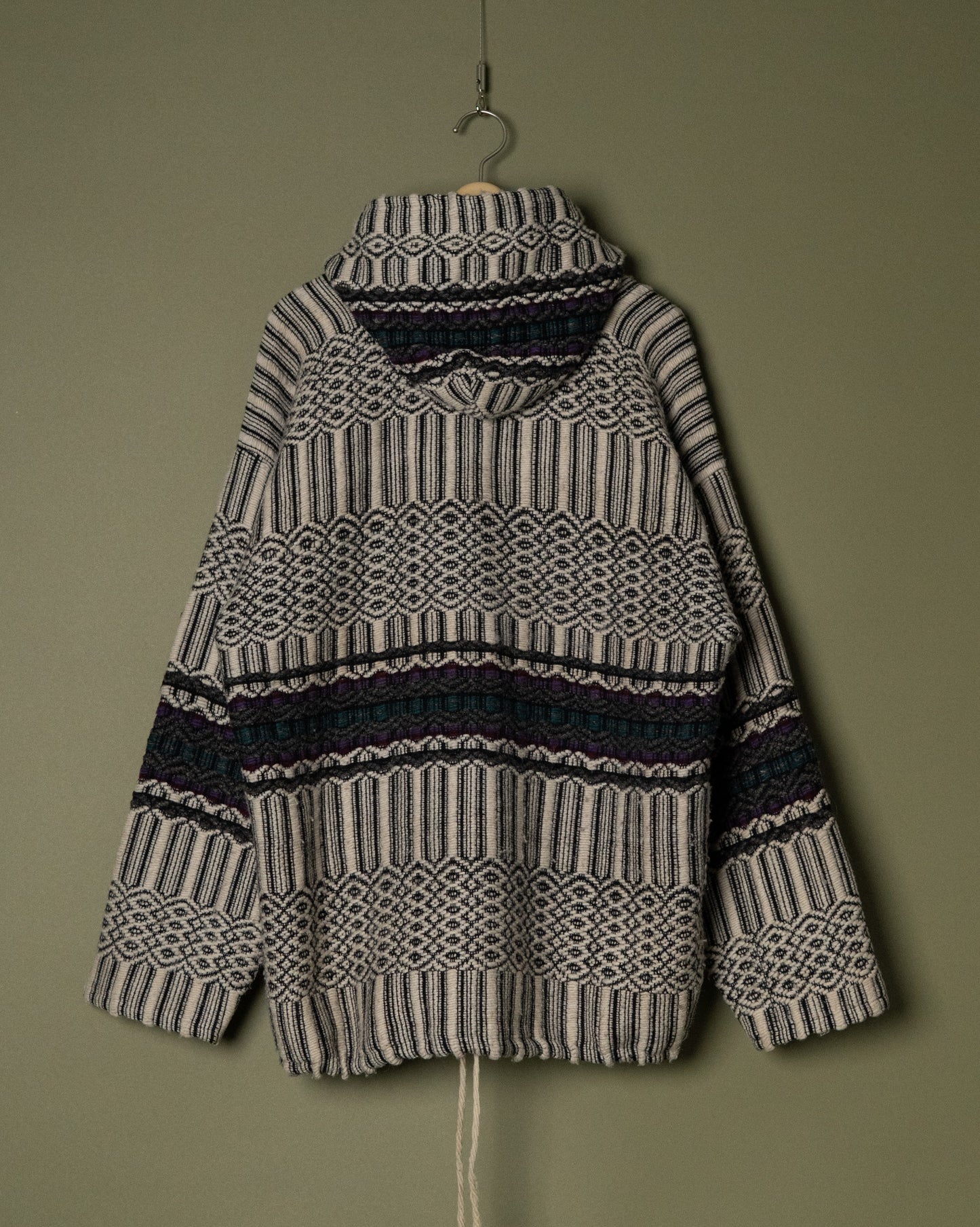 Handwoven Ethnic Textile Hooded Jacket