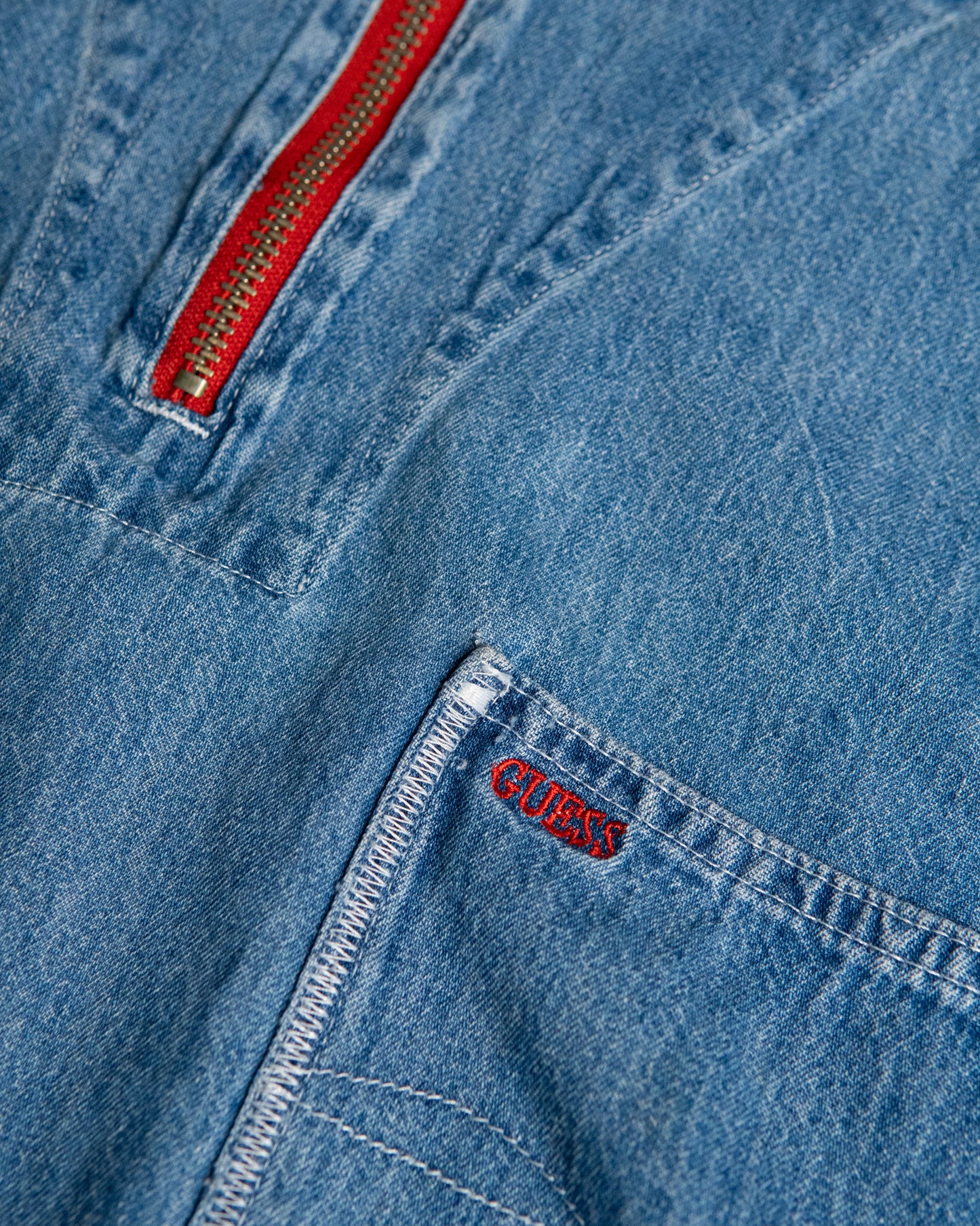 "GUESS" Denim Half-Zip Anorak