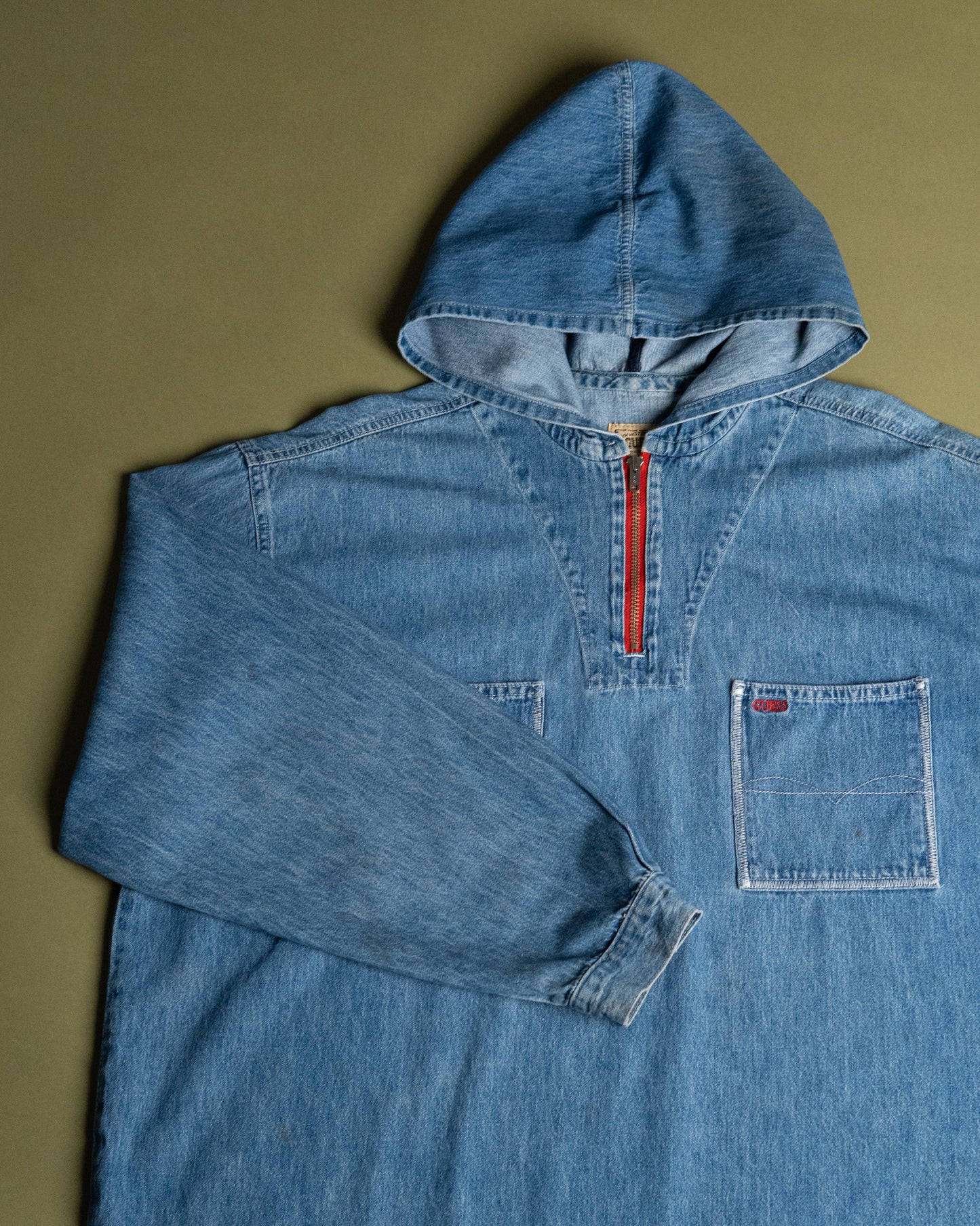 "GUESS" Denim Half-Zip Anorak