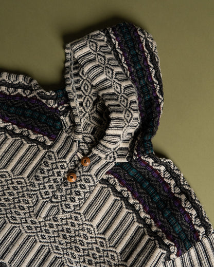 Handwoven Ethnic Textile Hooded Jacket