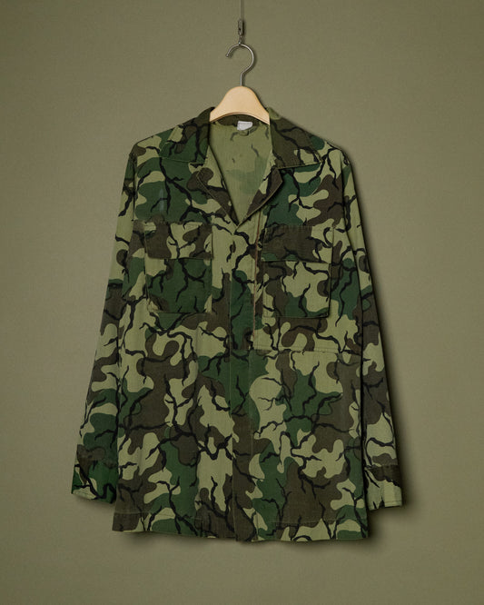 70s Thai Unidentified Military Camo Shirt Jacket
